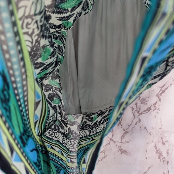 J Jill Skirt Womens XS Petite Maxi Cover Up Low Rise Boho Peasant Blue Elastic - Picture 15 of 16